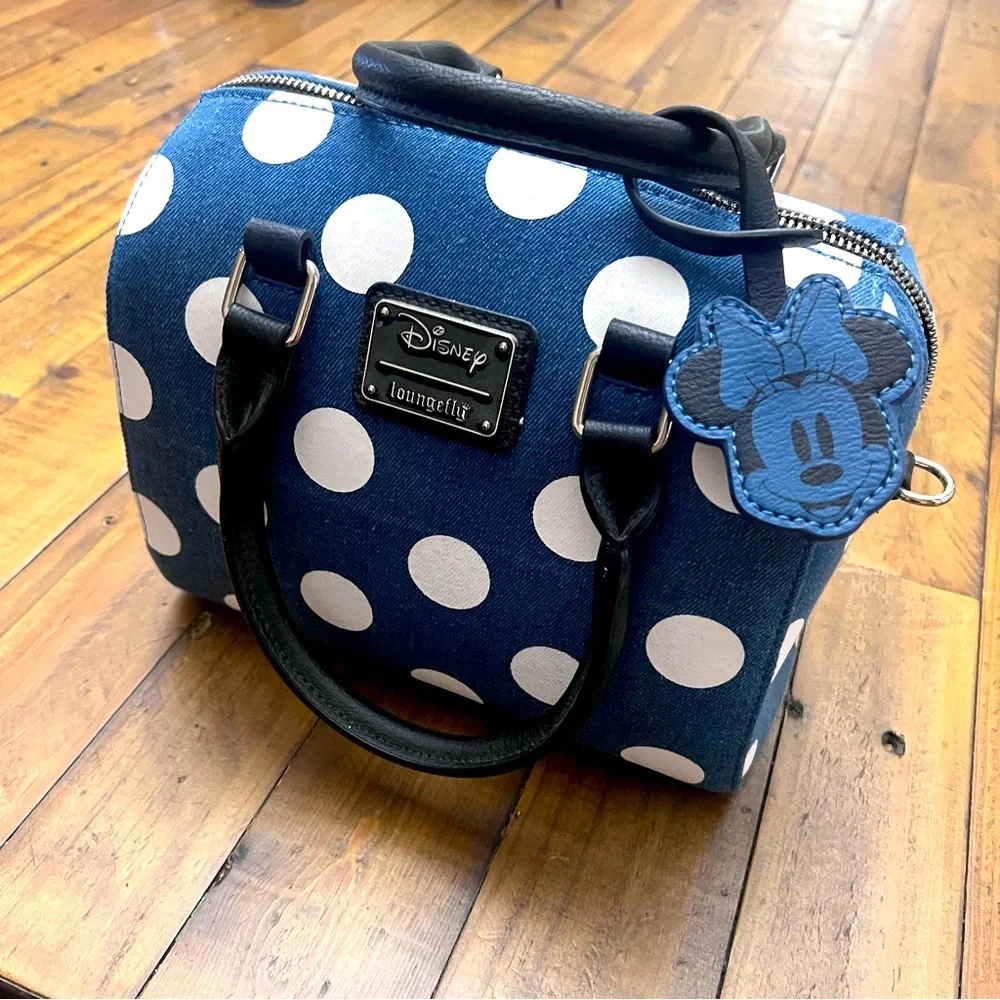 Disney Denim Loungefly Purse - Minnie Mouse - Picture 1 of 6